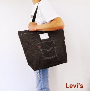 LEVIS リーバイス デニム トートバッグ LEVIS DENIM TOTE BAG 38010-0108/ブラック/ユニセックス
