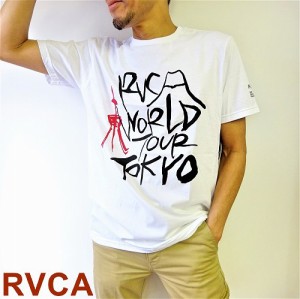 海外企画!ルーカ ワールド ツアー 東京 半袖Tシャツ/書道家、神郡宇敬デザイン『RVCA WORLD TOUR TOKYO』S/S T-Shirt M401VRUK/ネコポス