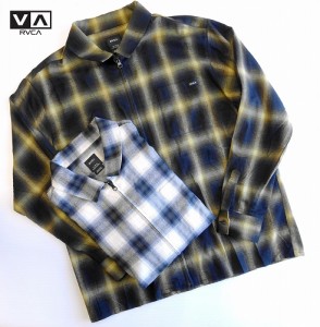 ルーカ 長袖 ロングスリーブシャツ ジップ ジャケット RVCA ABOBE SHIRT L/S Shirt BD041-103 ネコポスで送料無料!