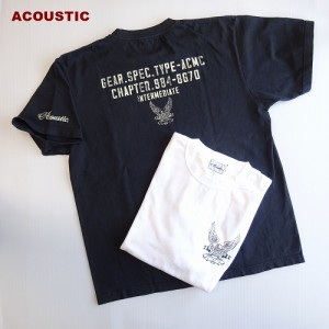 アコースティック アメカジプリント 半袖Ｔシャツ ヘビーウェイト/ACOUSTIC S/S T-SHIRT AC22210/L・XL・XXL/ネコポス発送OK!