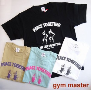 ジムマスター プリント 半袖Tシャツ /gym master PEACE TOGETHER S/S TEE/G680688/ネコポス発送OK!