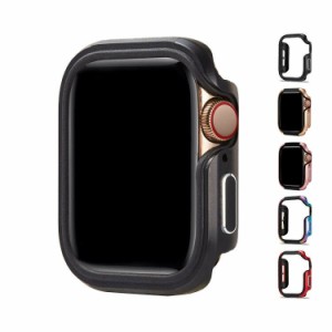 Apple Watch Series 9/8/7 ケース/カバー TPU＆サイドアルミバンパー 41mm/45mm かっこいい アップルウォッチ シリーズ9/8/7 バンパーカ