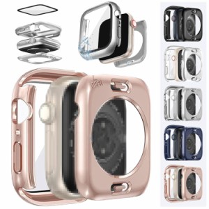 Apple Watch Series 9/8/7/Ultra 2/1 ケース ガラスフィルム ケース カバー 前後全面保護 液晶保護カバー アップルウォッチ シリーズ9/8/