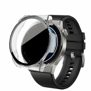 HUAWEI WATCH GT3 Pro クリアケース 46mm カバー 強化ガラス (ガラスフィルム) 付き 全面保護 液晶保護ケース 透明 フィルム一体 ハード