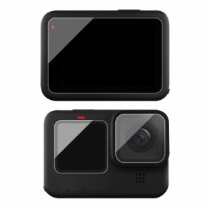 GoPro Hero12 Black ガラスフィルム 強化ガラス 液晶保護フィルム 1枚レンズ保護 + 2枚液晶保護 3枚1セット ゴープロ ヒーロー12 ブラッ