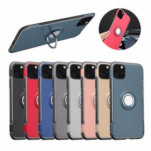 iPhone 12/12 mini/12 Pro/12 Pro Max ケース/カバー TPU+頑丈プラスチック リング付き 背面ケース アイフォン12/12ミニ/12プロ/12プロマ