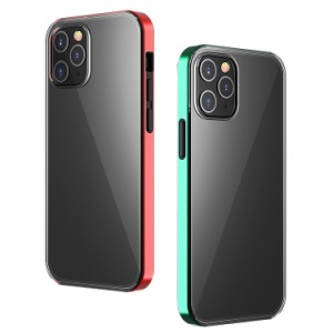 iPhone 12/12 mini/12 Pro/12 Pro Max クリアケース/カバー メッキ TPU+PC プラスチック タフで頑丈 背面透明ケース アイフォン12/12ミニ