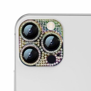 iPhone 13 カメラカバー mini/Pro/Pro Max レンズカバー レンズ保護 アルミカバー 強化ガラス付き かわいい キラキラ おしゃれ デコ ライ