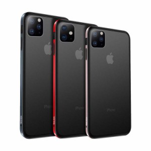 液晶保護フィルム付き iPhone 11/11 Pro/11 Pro Max ケース/カバー アルミ バンパー クリア 半透明 TPU 背面パネル付き かっこいい アル