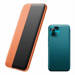 Xiaomi Mi 11 ケース/カバー 二つ折り レザー PUレザー スタンド機能 小米 シャオミ 11 手帳型レザーケース/カバー スマホケース おしゃ