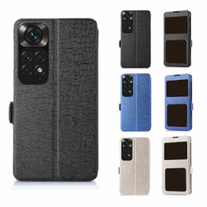 Xiaomi Redmi Note 11 ケース/カバー 手帳型 窓付き スタンド機能 PUレザー 手帳型ケース 小米 シャオミ レッドミー ノート11 アンドロイ