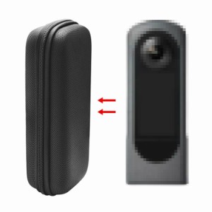 RICOH THETA X/THETA SC2/THETA Z1 リコー カメラ ケース カバー 硬質EVA 衝撃吸収 収納バッグ 収納ケース カラビナ付き おしゃれ おすす