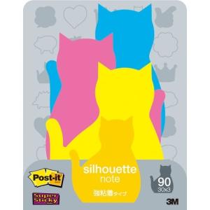 ポスト・イット 強粘着ノート シルエットデザインシリーズ ネコ SSS-NE