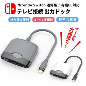 Nintendo Switch ドック アクセサリー HDMI変換器 テレビ接続 テレビ出力 スイッチ ゲーム用ドック 外部ディスプレイ 接続器 急速充電器 