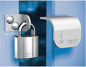 ロッキングプレート 12mmシャックルホール [PL202] ABLOY 防犯 高耐久 頑丈 倉庫 現場 ロッカー ガレージ 工具 左開き用