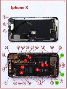 iPhonex ネジ フルセット 交換部品 星形 ボトム ネジ 修理 分解 紛失予備用 互換品 k10000049