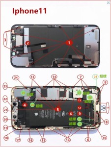 iPhone 11 ネジ フルセット 交換部品 星形 ボトム ネジ 修理 分解 紛失予備用 互換品 k10000053