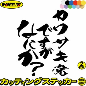 バイク用 ステッカー おもしろ ステッカー バイク カワサキ党ですがなにか？ (2枚1セット) カッティングステッカー 全12色 バイク おもし