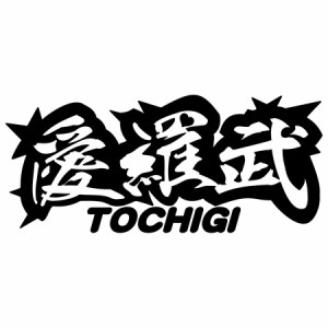 ヤンキー 栃木 ステッカー 愛羅武 TOCHIGI ( 栃木 ) ・アイラブ ・I LOVE サイズL カッティングステッカー 全12色 車 バイク かっこいい 