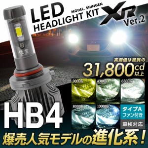 トヨタ グランドハイエース VCH10W フォグランプ HB4 LEDフォグランプ 信玄 XR Ver2 ファン付 車検対応 2年保証