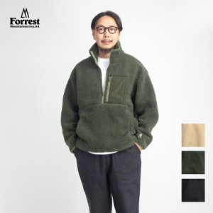 FORREST フォレスト ボア ハーフジッププルオーバースタンドジャケット メンズ