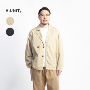 H.UNIT エイチユニット コットンリネンカルゼ イージーシャツジャケット 日本製 メンズ