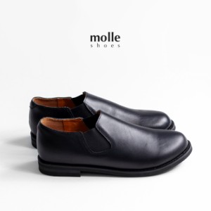 molle shoes モールシューズ ショートサイドゴアレザーシューズ スリッポン 本革 メンズ