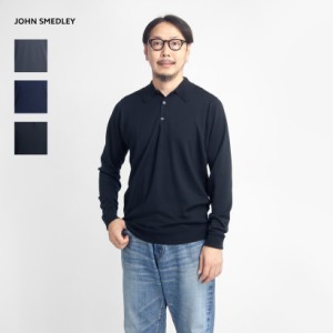 JOHN SMEDLEY ジョンスメドレー DORSET レトロポロ 長袖ニットポロシャツ 30G メリノウール EASY FIT セーター メンズ