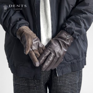 DENTS デンツ ESHER エッシャー タッチスクリーン ヘアシープレザー ピッグスエード グローブ 手袋 革手袋 スマホ対応 メンズ