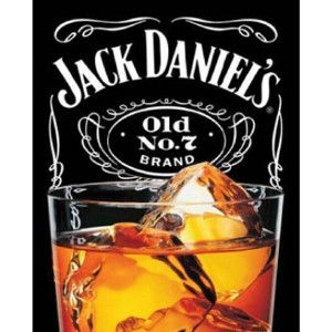 ミニポスター (M-291 JACK DANIELS-glass)アメリカン雑貨 アメリカ雑貨  ガレージ雑貨 バー用品　リカー 酒