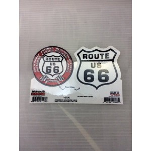 ルート66 ROUTE66 ステッカー ラージ 66-ST-L　43190ステッカー シール デカール ルート66雑貨 アメリカン雑貨 アメリカ雑貨 アメ雑