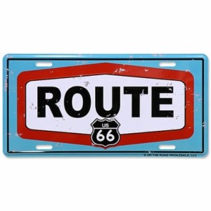 ルート66 ROUTE66 ティンサイン RT.66 LICENSE PLATE 66-AD-LP008 ルート66雑貨 アメリカン雑貨 アメリカ雑貨 アメ雑