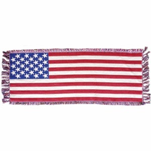 USA フラッグ　星条旗   ジャガードロングマットCOTTON 100% アメリカ国旗　アメリカ アメリカン雑貨 アメリカ雑貨 アメ雑