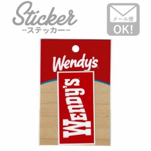 ウェンディーズ WENDYS STICKER ステッカー（REDベース/WH文字）WEN-004　