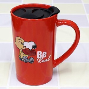 スヌーピー　PEANUTS 18oz. トラベル マグ （レッド）アメリカンキャラクター アメ雑