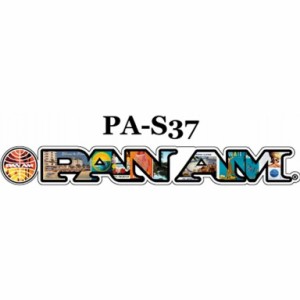 パンナムPAN AM ステッカー (PA-S37 アート IN ロゴ )アメリカン雑貨  　アメリカ雑貨　アメ雑
