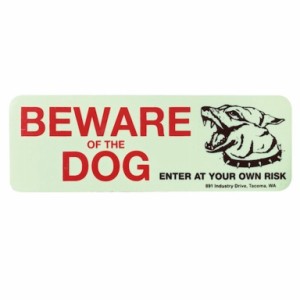 セキュリティーステッカーBEWARE DOG（犬に注意）ステッカー シール デカール アメリカ雑貨 アメ雑 