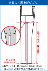 （2パンツスーツ用）裾上げ（ダブル）×2本（当店販売商品限定）