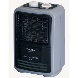 TEKNOS ミニファンヒーター（温調付）600W カーキグレー TSO-604 【B】 ミニファンヒーター ファンヒーター ストーブ 600w 冬 暖房 テク