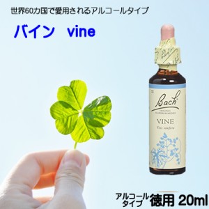 【バインvine】アルコールベース20ｍｌ　■わがままで【ゆうパケット選択で送料無料】バッチフラワーレメディ【新価格　2024.3.28】