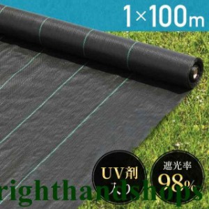 防草シート 除草シート 1m×100m UV剤入り 人工芝 芝生 DIY 庭 雑草シート ロール 雑草防止シート 芝 雑草駆除 雑草