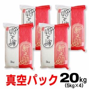 米 令和5年産 真空パック 新潟産 新之助 20ｋｇ （5ｋｇ×4） 北海道〜九州は送料無料（沖縄2,000円）