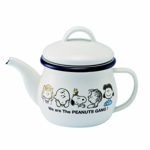 「PEANUTS・スヌーピー」BT・ホーローティーポット（ストレーナー付）／SNJ-2306