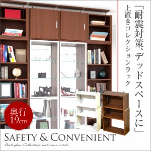 上置き 本棚 棚 木製 収納家具 書棚 漫画 コミック 本収納 シンプル 収納棚 薄型 文庫本 大容量 スリム オープンタイプ 幅45 fs-275br