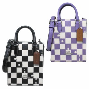 コーチ バッグ トートバッグ COACH チェッカーボード プリント ノース／サウス ミニ トート ミニバッグ 2WAY 斜め掛け CR180 アウトレッ