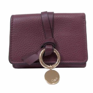 クロエ 財布 三つ折り財布 Chloe アルファベット レザー スモール スリーフォールド ウォレット CHC21WP718 F47 アウトレット レディース