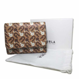 フルラ 財布 三つ折り財布 FURLA ロゴ ラビット モチーフ リッツィー ウォレット PBG2RZY BX1420 TCM00(ブラウン系マルチ)アウトレット 