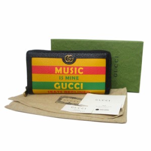 グッチ 財布 長財布 GUCCI 100周年記念モデル MUSIC レザー GGマーモント ラウンドファスナー Gucci100 CENTENNIAL 676301 (イエロー系マ