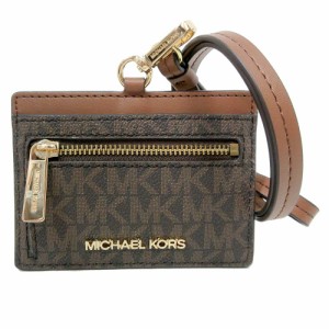 マイケルコース カードケース Michael Kors ジェット セット トラベル PVC MKシグネチャー EW ランヤード ID カードホルダー ストラップ