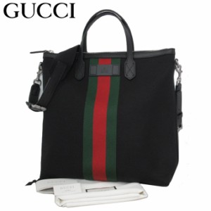 グッチ GUCCI トートバッグ メンズ レディース 619751 キャンバス ウェビングライン 2WAY トート A4ファイル収納可 アウトレット 